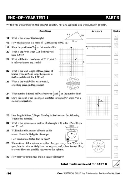 Excel Essential Skills - Mathematics Revision & Test Workbook Year 6