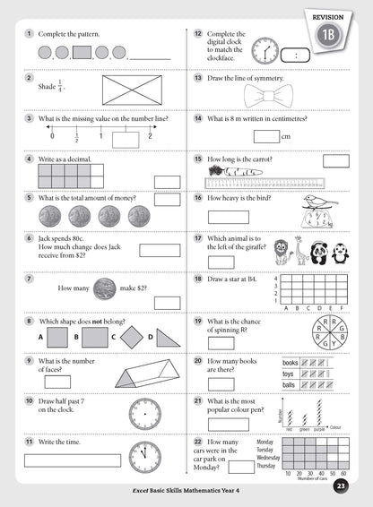 Excel Basic Skills - Mathematics Year 4