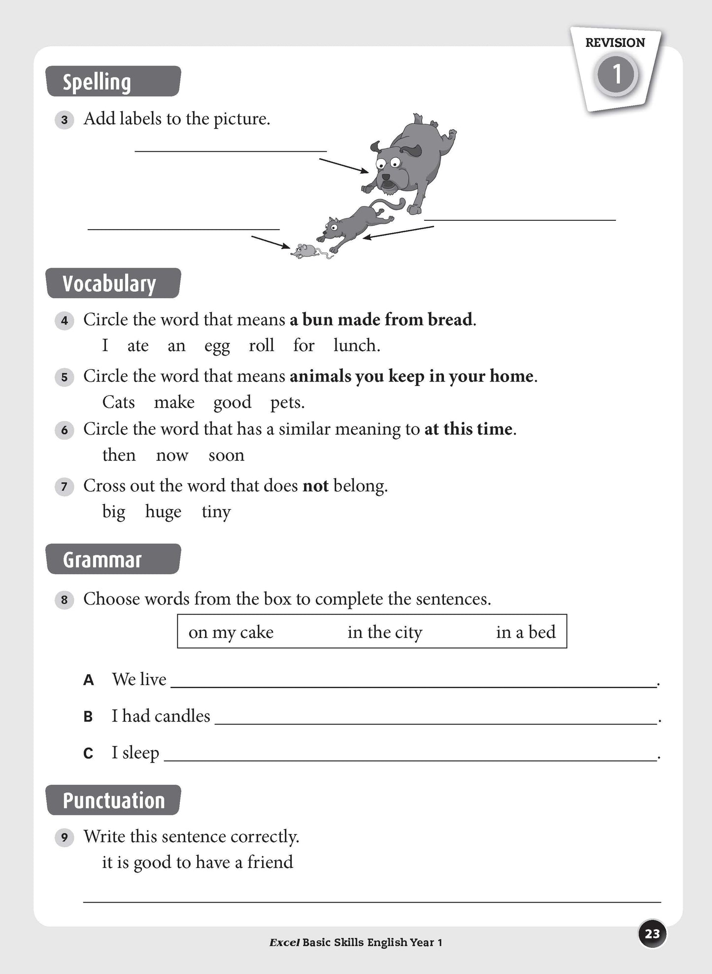 Excel Basic Skills - English Year 1