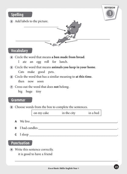 Excel Basic Skills - English Year 1