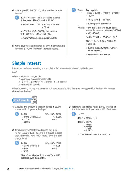 Excel Study Guide - Advanced Mathematics Years 9-10