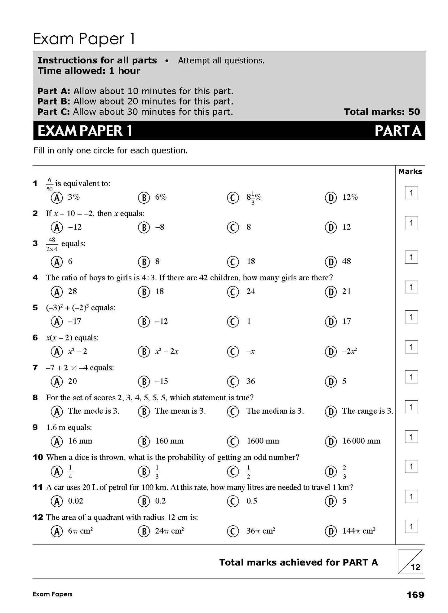 Excel Essential Skills - Mathematics Revision & Exam Workbook Year 8 NE