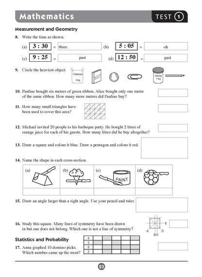 Excel Basic Skills - English and Mathematics Year 3