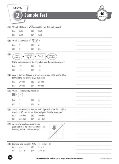 Excel Essential Skills - Calculator Workbook Years 8-9