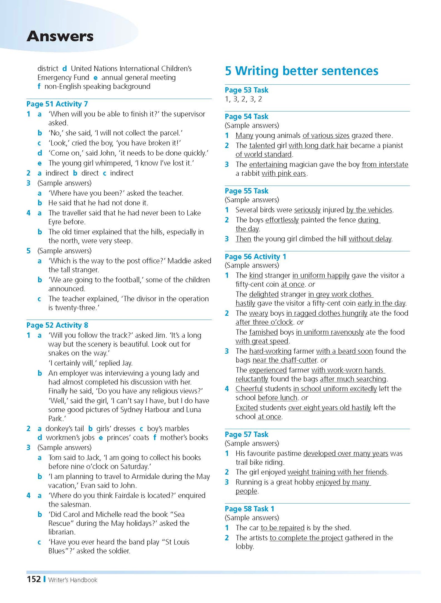 Excel Writer's Handbook - English Years 5-8