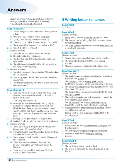 Excel Writer's Handbook - English Years 5-8