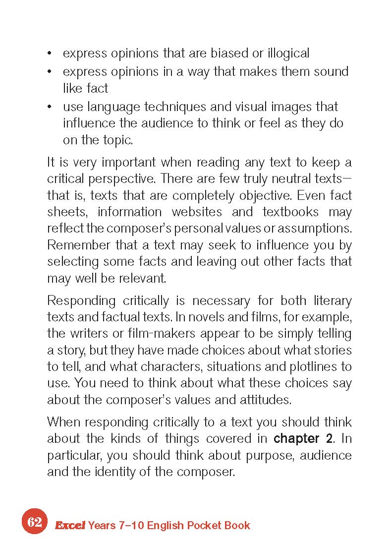 Excel Pocket Books - English Years 7-10