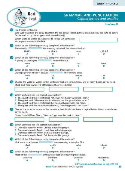 Excel Revise in a Month Year 6 NAPLAN*-style Tests