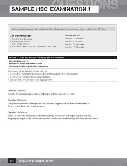 Excel HSC Year 12 Ancient History Study Guide