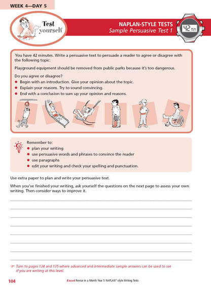 Excel Revise in a Month Year 5 NAPLAN*-style Writing Tests