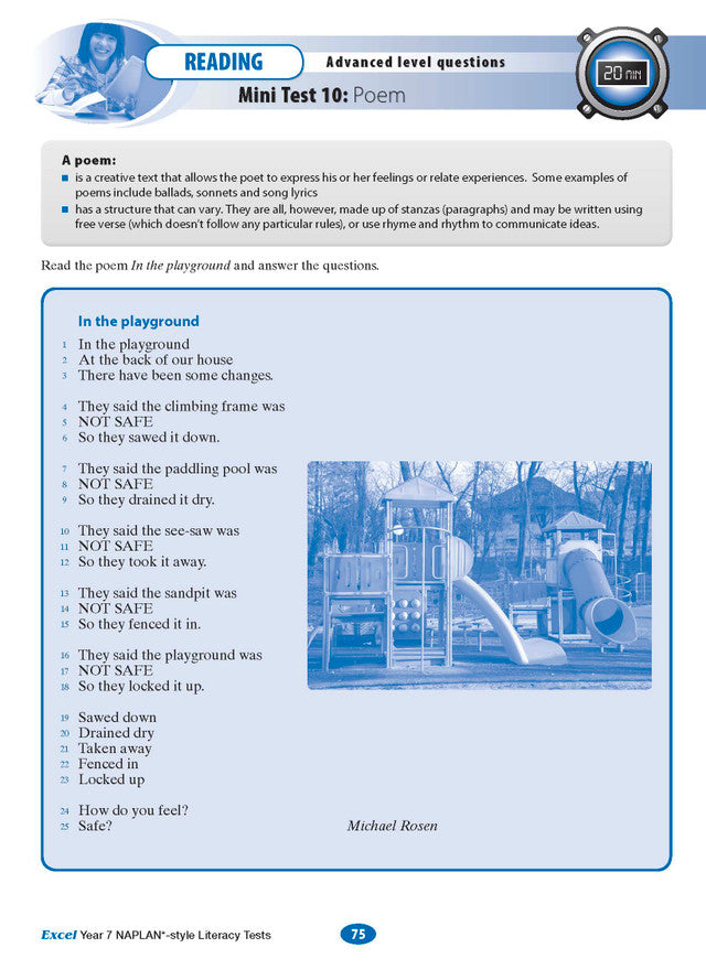 Excel Year 7 NAPLAN*-style Literacy Tests