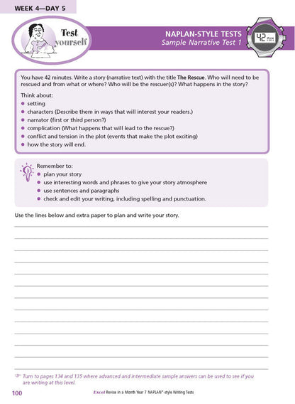 Excel Revise in a Month Year 7 NAPLAN*-style Writing Tests