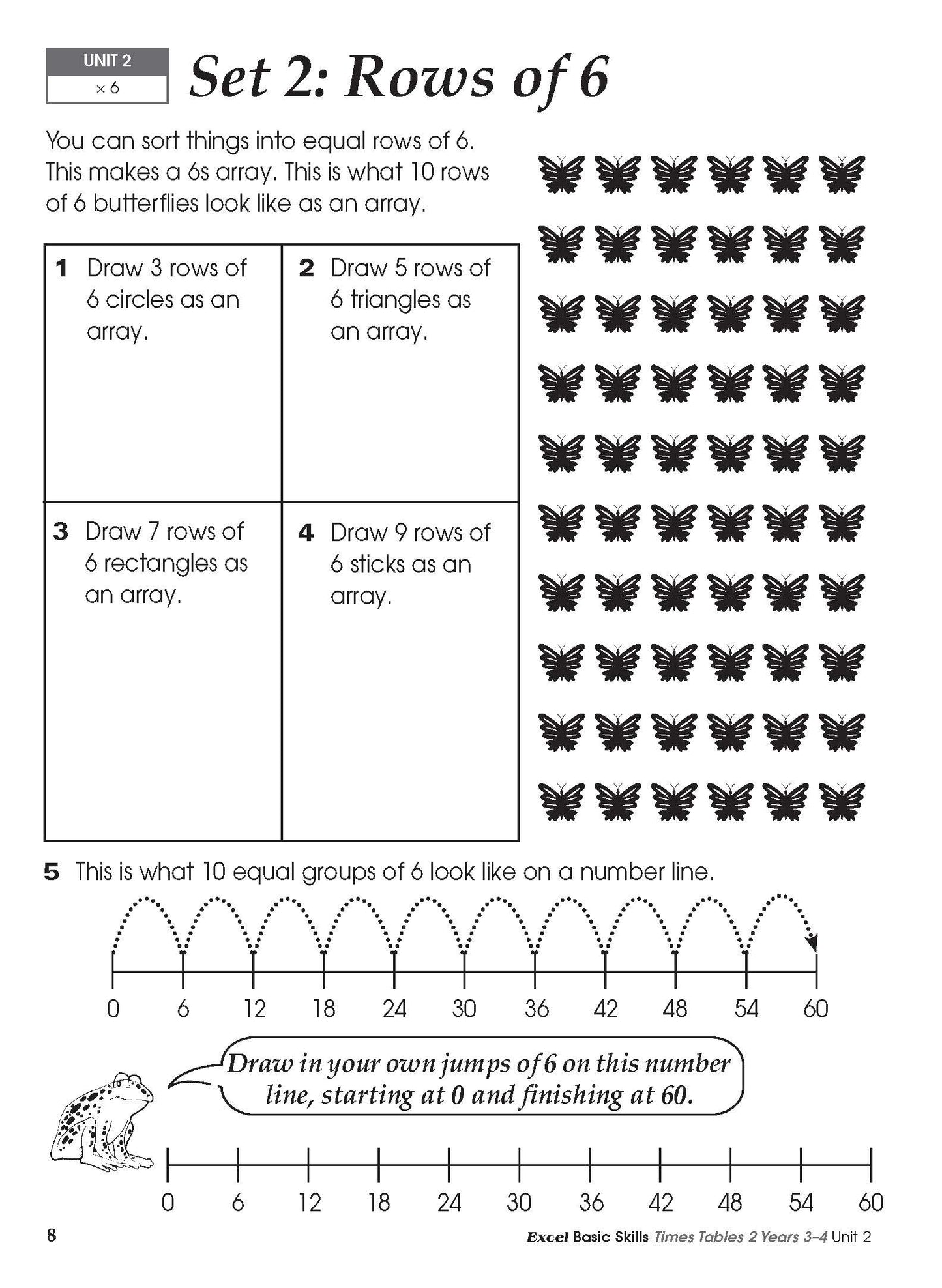 Excel Basic Skills - Times Tables 2 Years 3-4