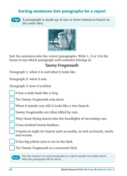 Excel Advanced Skills - Writing Workbook Year 2