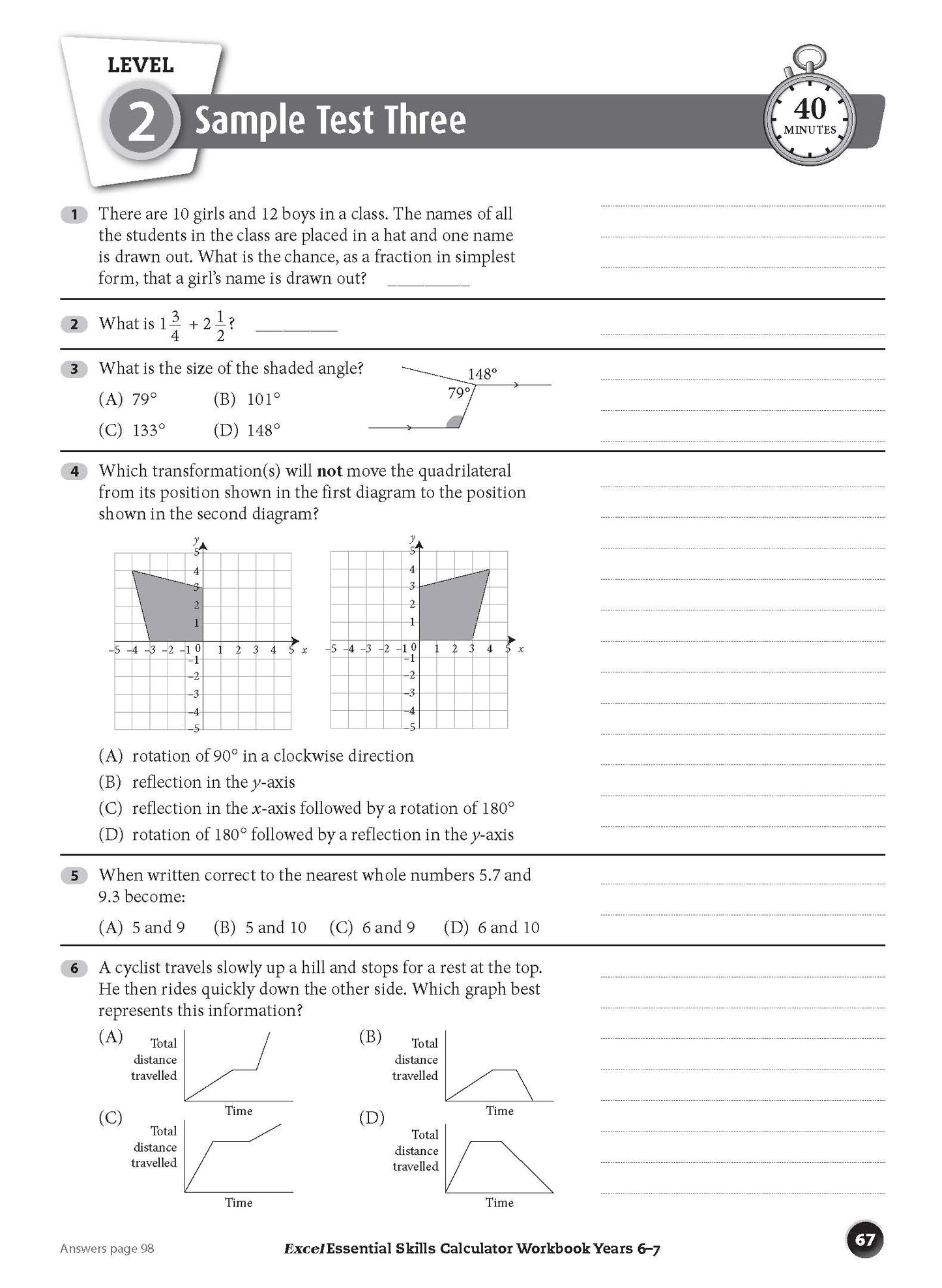 Excel Essential Skills - Calculator Workbook Years 6-7