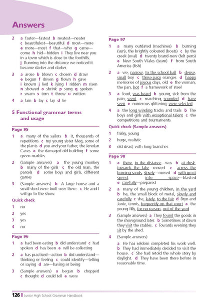 Excel Handbooks - Junior High School Grammar