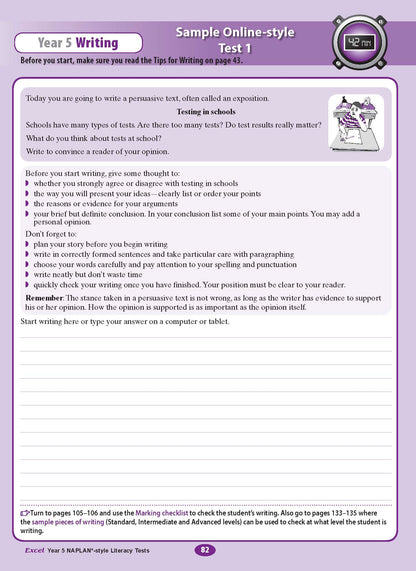 Excel Year 5 NAPLAN*-style Literacy Tests