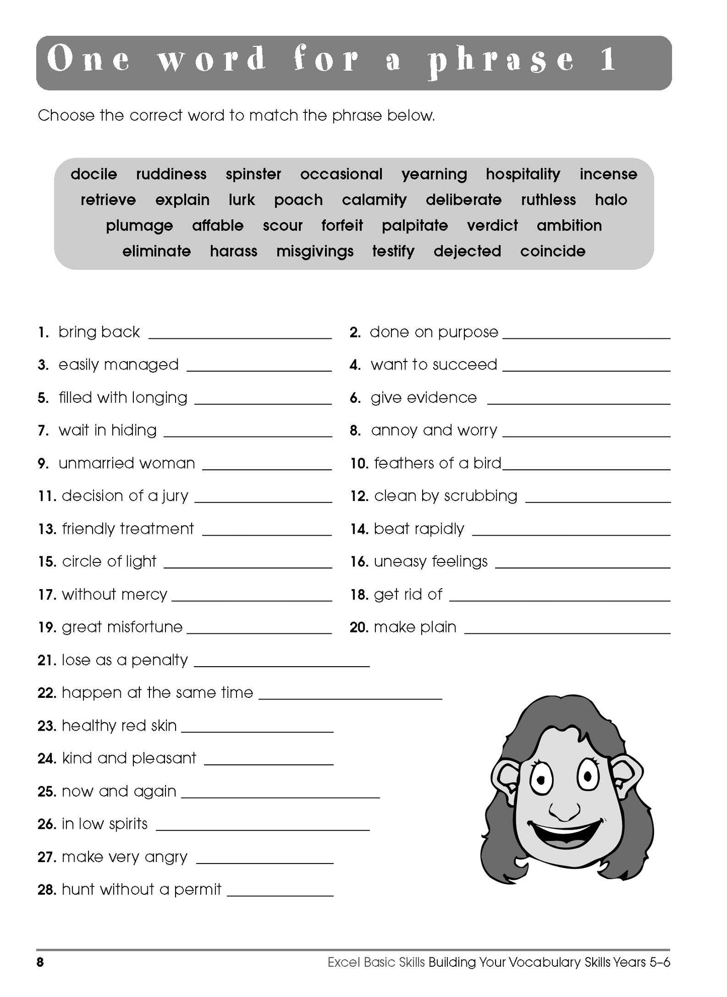 Excel Basic Skills - Building Your Vocabulary Skills Years 5-6