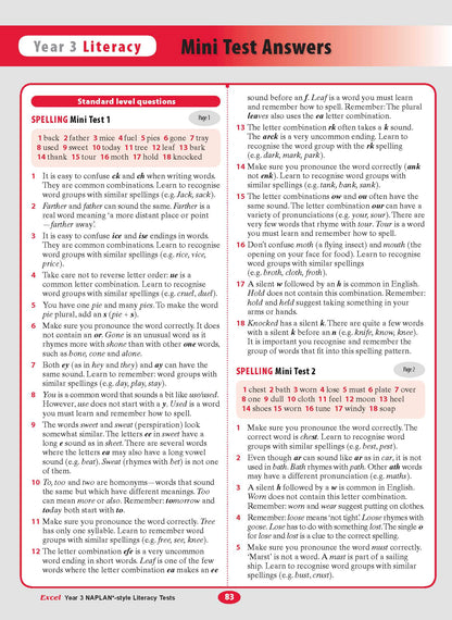 Excel Year 3 NAPLAN*-style Literacy Tests