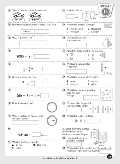 Excel Basic Skills - Mathematics Year 6
