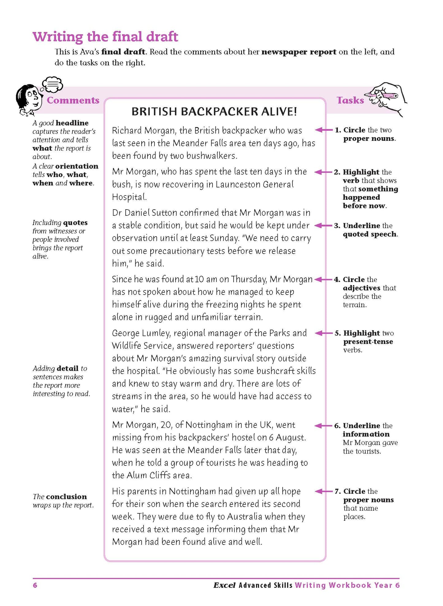 Excel Advanced Skills - Writing Workbook Year 6