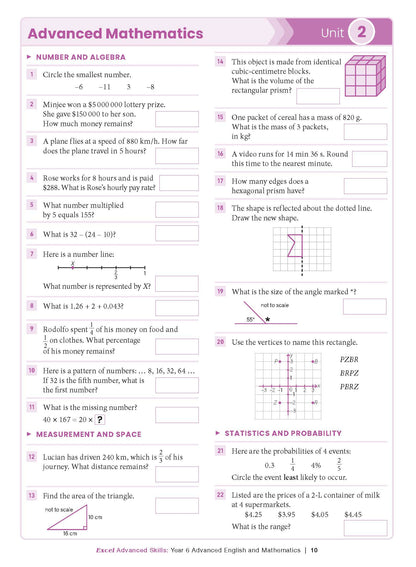 Excel Advanced Skills - Advanced English and Mathematics Year 6