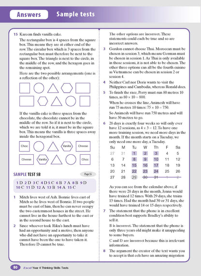 Excel Test Skills - Thinking Skills Tests Year 4