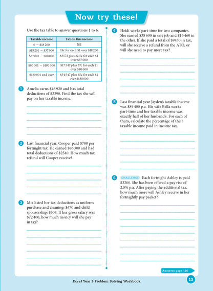 Excel Essential Skills - Problem Solving Workbook Year 9
