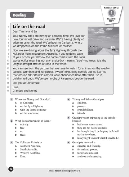 Excel Basic Skills - English Year 3