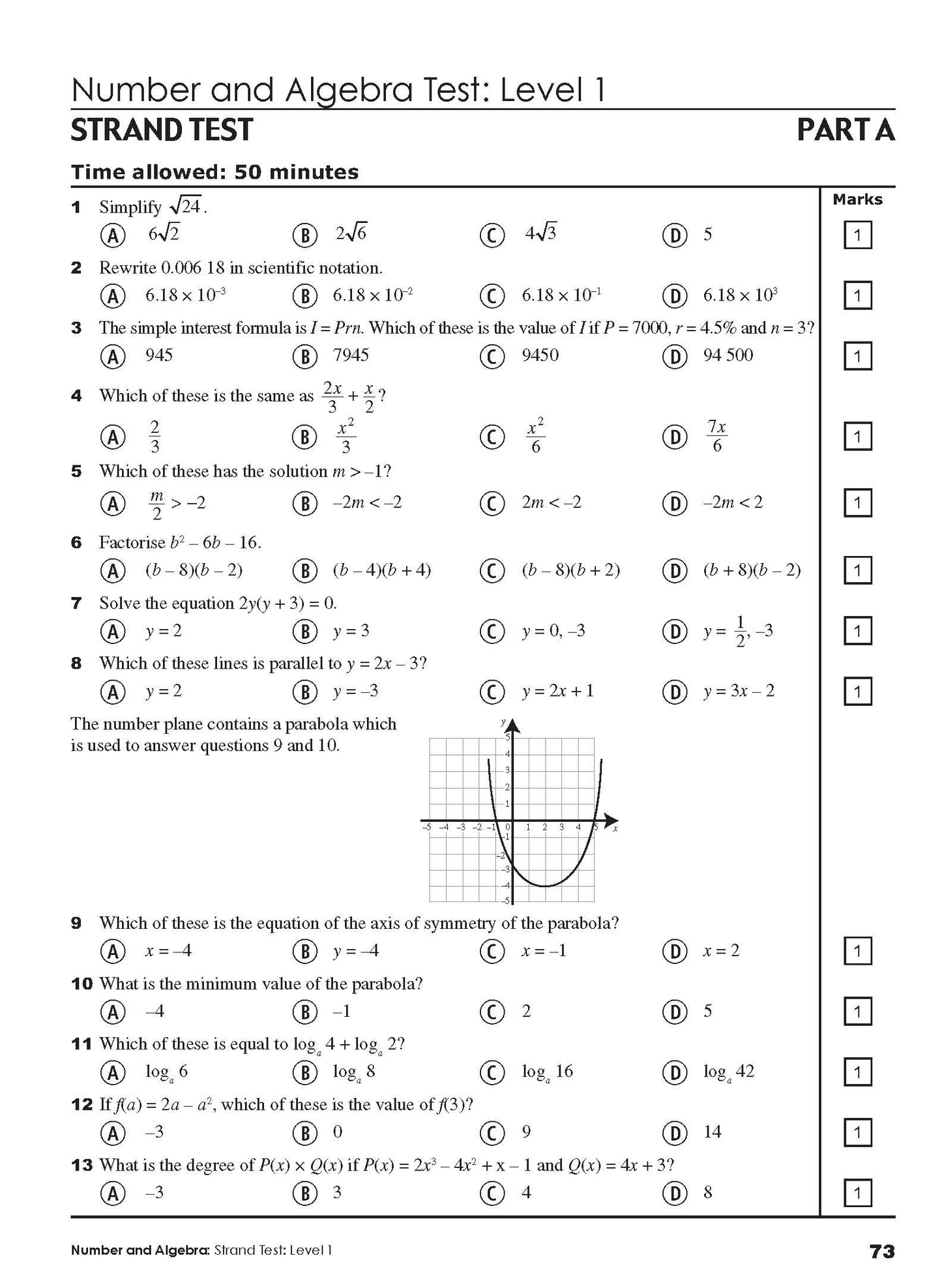 Excel Tests - Mathematics Practice Tests Year 10