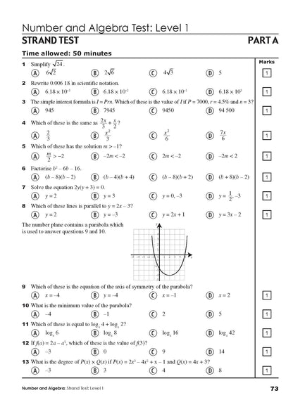 Excel Tests - Mathematics Practice Tests Year 10
