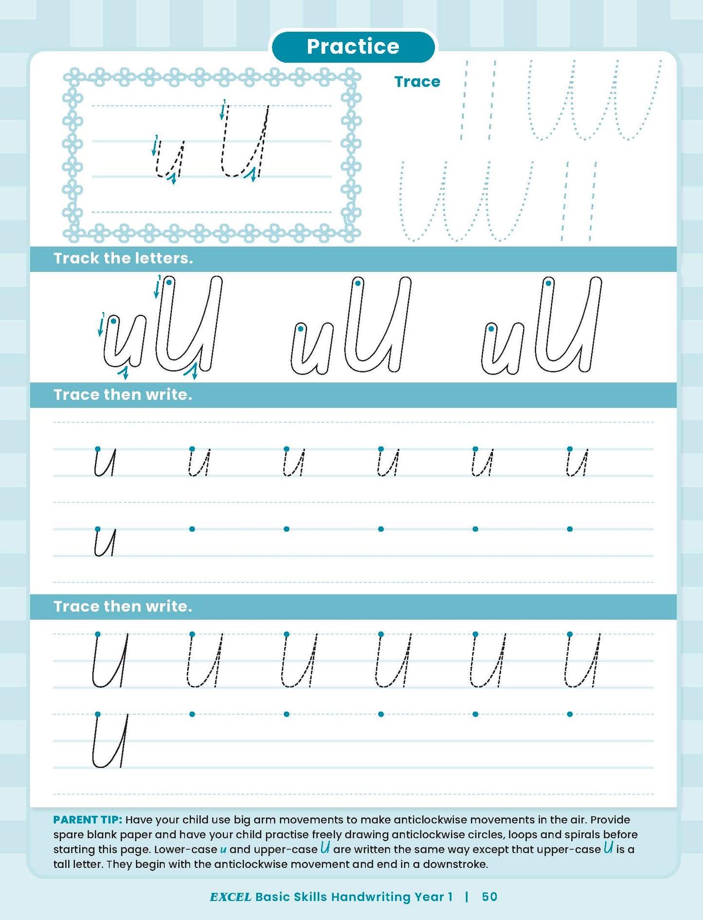 Excel Basic Skills - Handwriting Year 1