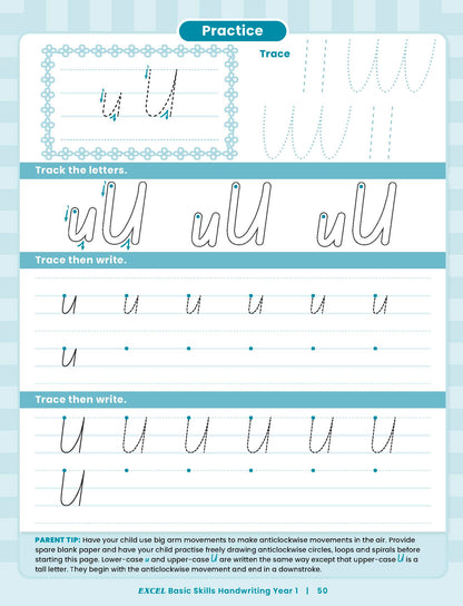 Excel Basic Skills - Handwriting Year 1