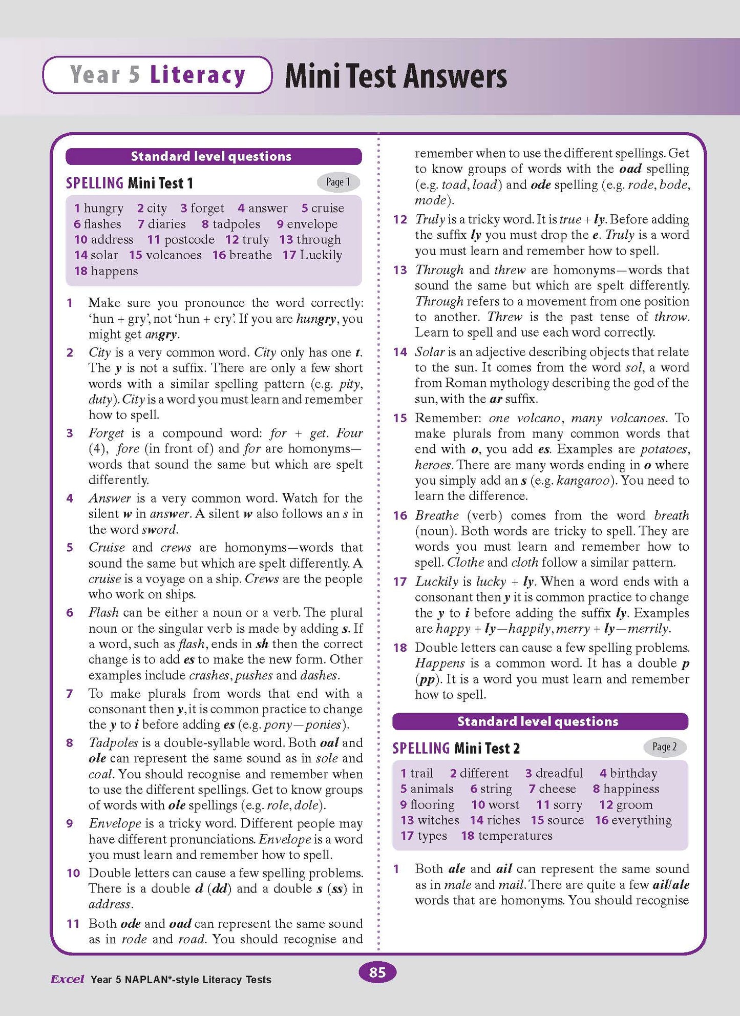 Excel Year 5 NAPLAN*-style Literacy Tests
