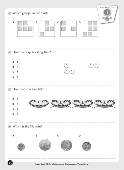 Excel Basic Skills - Mathematics Kindergarten/Foundation