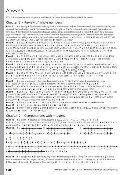 Excel Essential Skills - Mathematics Revision & Exam Workbook Year 7 NE