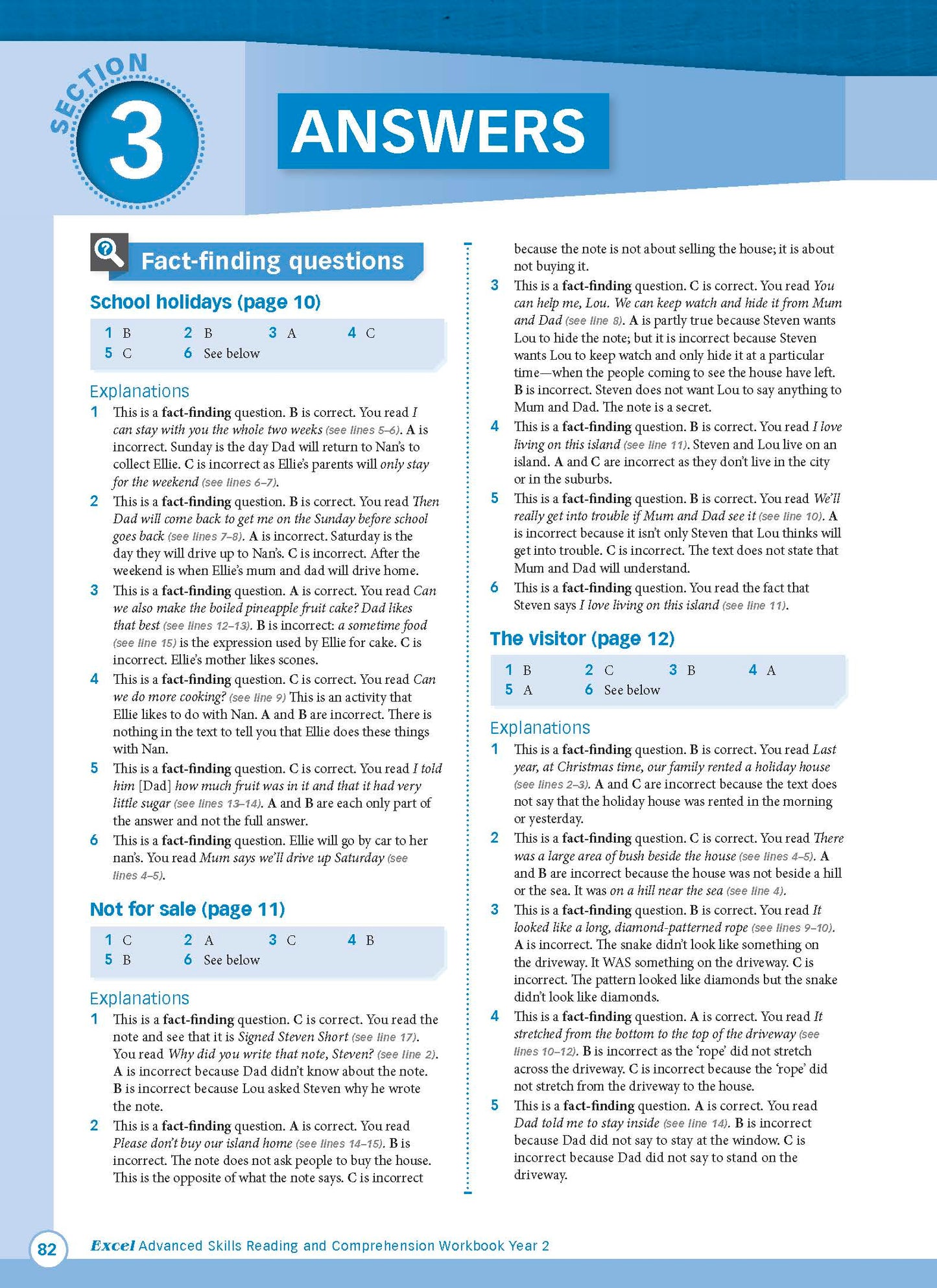 Excel Advanced Skills - Reading and Comprehension Workbook Year 2