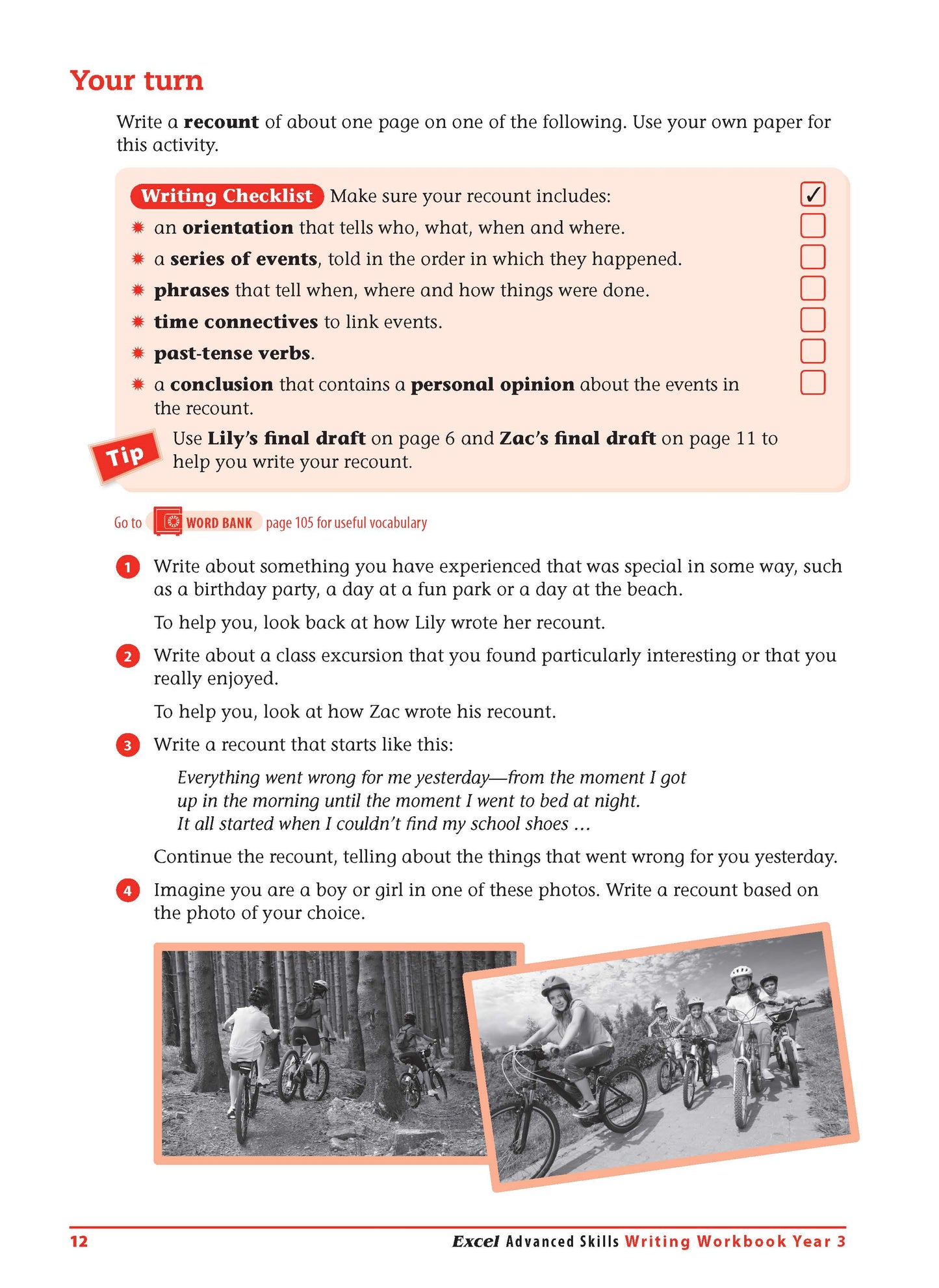 Excel Advanced Skills - Writing Workbook Year 3