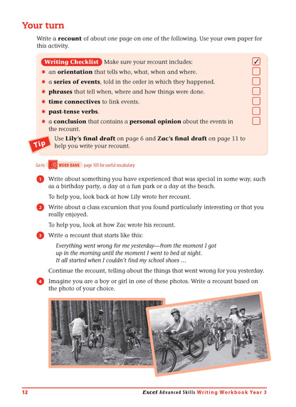 Excel Advanced Skills - Writing Workbook Year 3