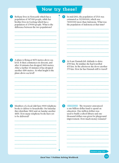 Excel Essential Skills - Problem Solving Workbook Year 7