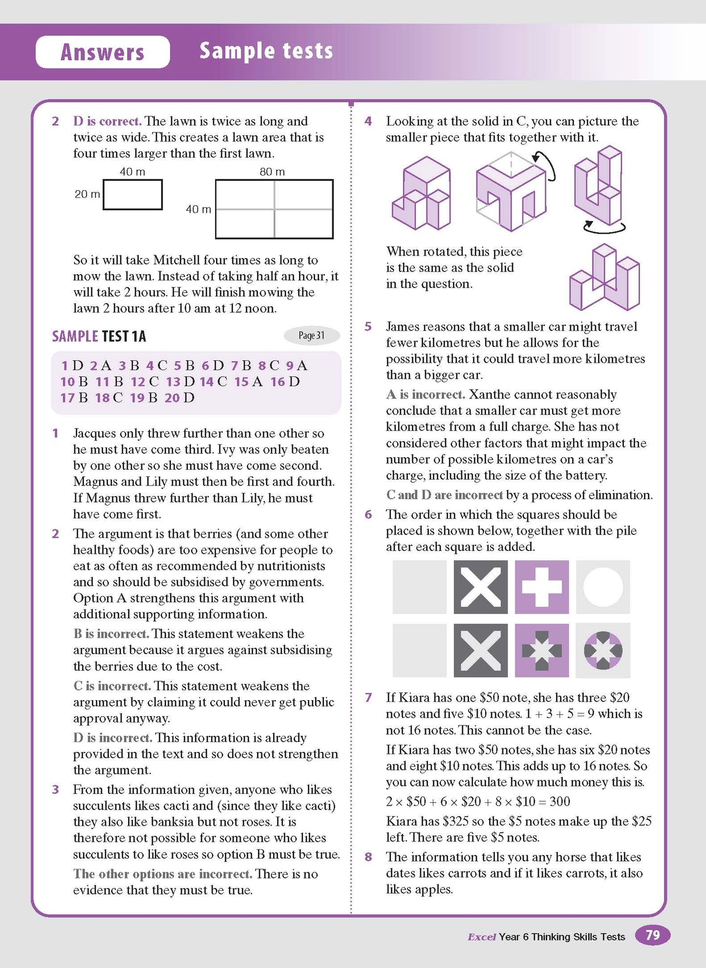 Excel Test Skills - Thinking Skills Tests Year 6