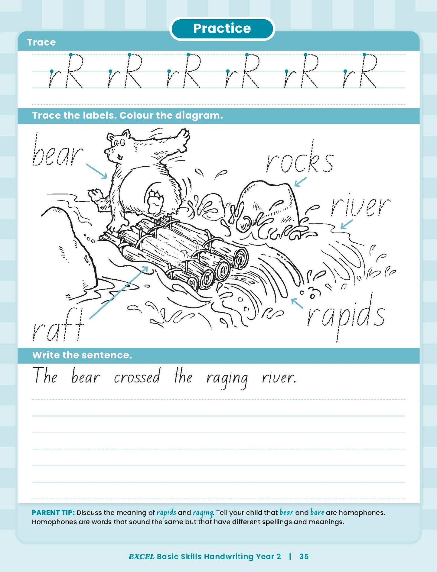 Excel Basic Skills - Handwriting Year 2