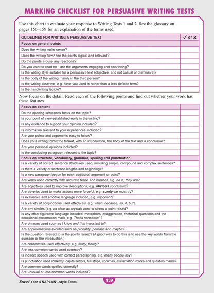 Excel Year 4 NAPLAN*-style Tests