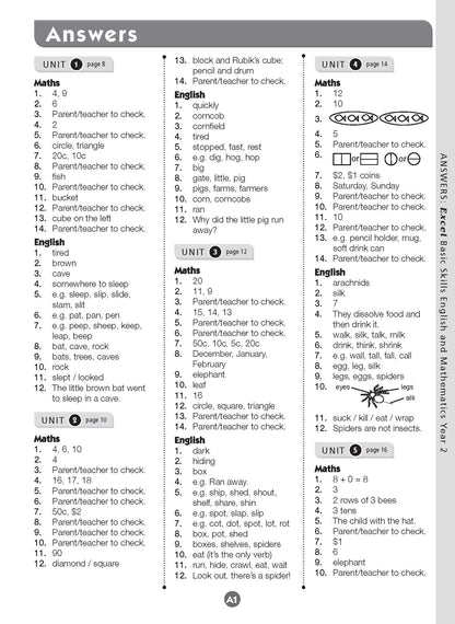 Excel Basic Skills - English and Mathematics Year 2