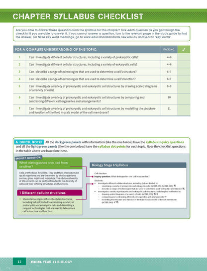 Excel HSC Year 11 Biology Study Guide