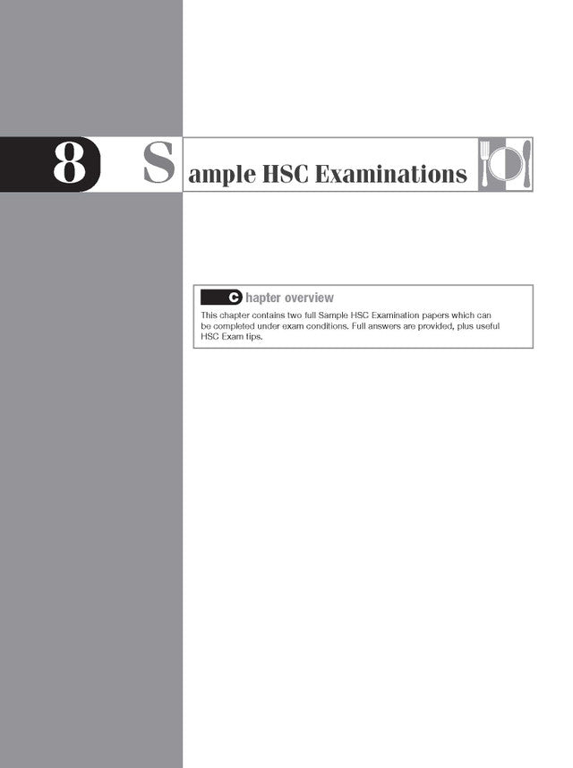 Excel HSC Year 12 Hospitality Study Guide