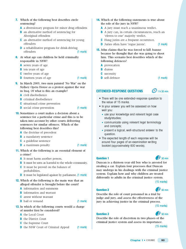 Excel HSC Year 12 Legal Studies Study Guide