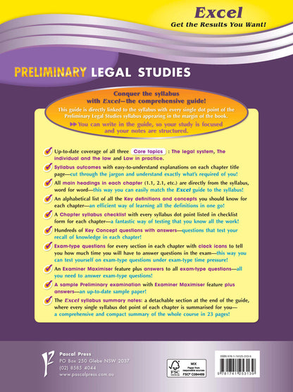 Excel HSC Year 11 Legal Studies Study Guide