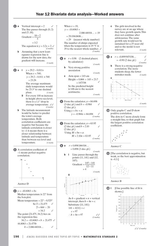 Excel Success One HSC Year 12 Mathematics Standard 2 (2022 Edition)