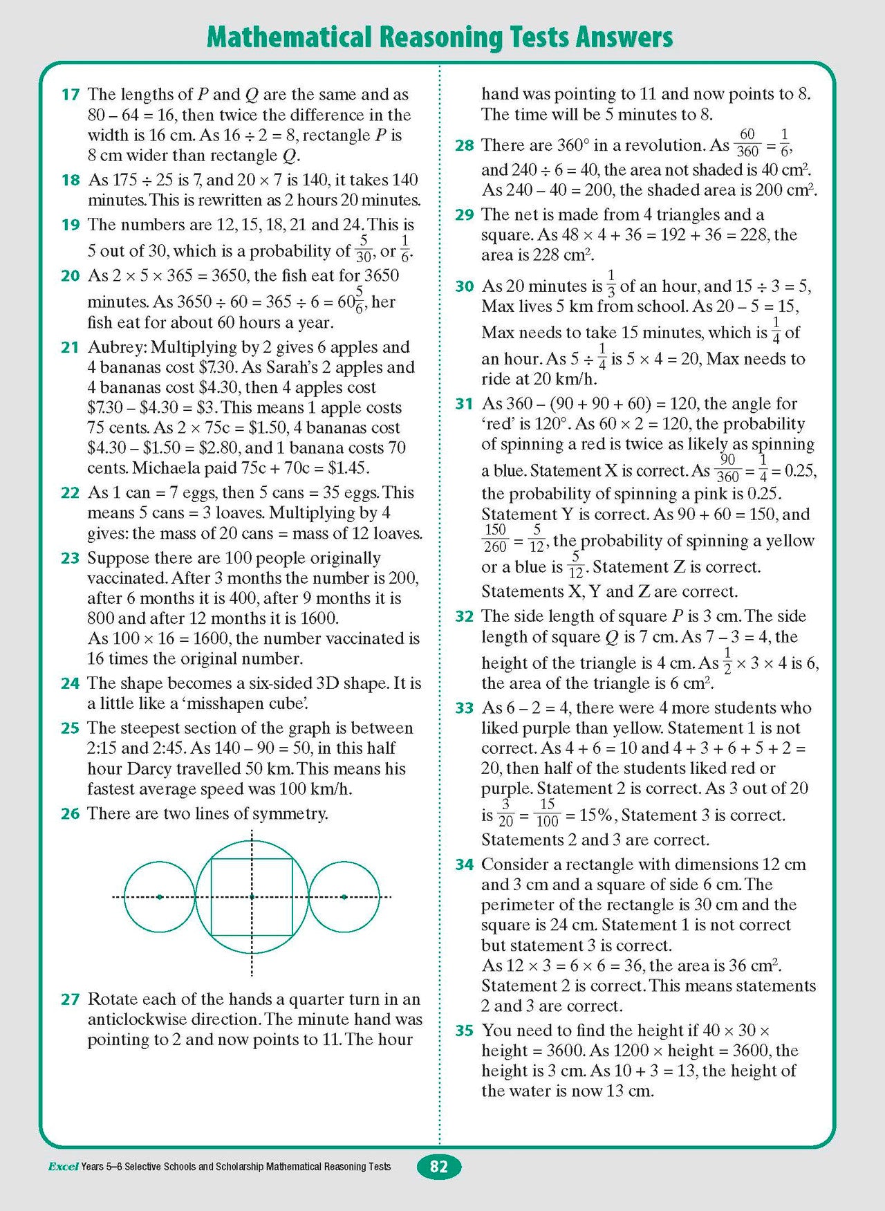 Excel Selective Schools and Scholarship Mathematical Reasoning Tests Years 5-6